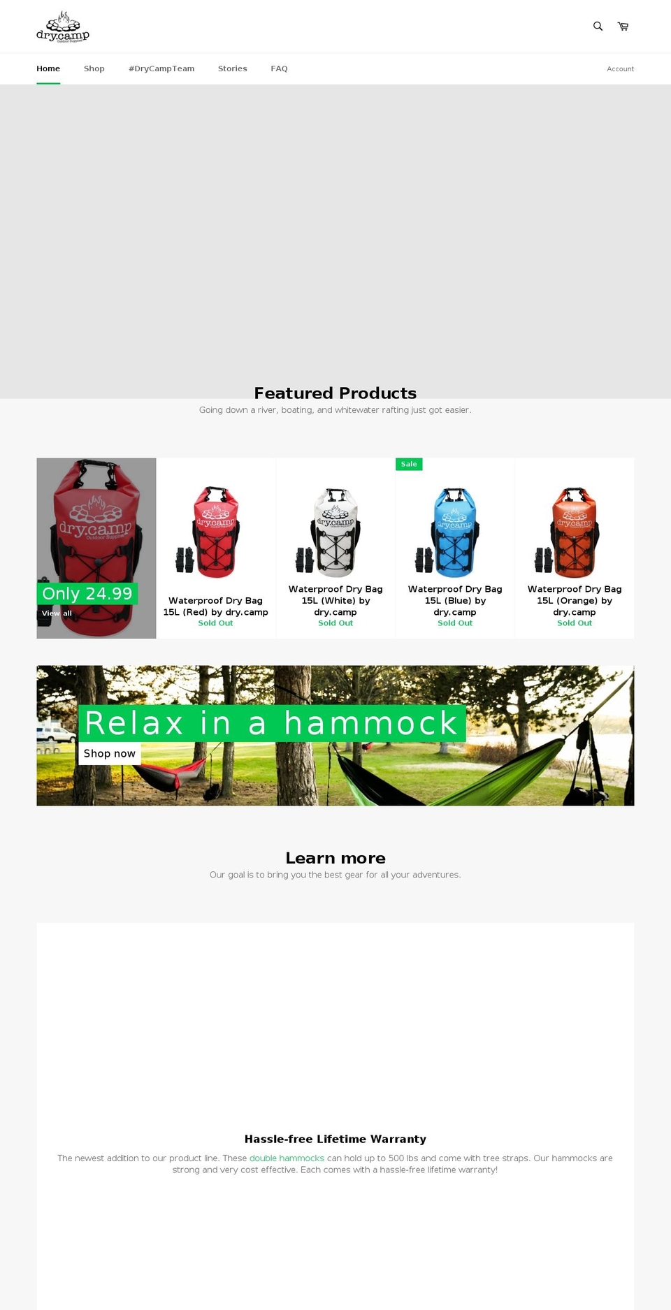 drycampteam.com — Shopify storefront screenshot