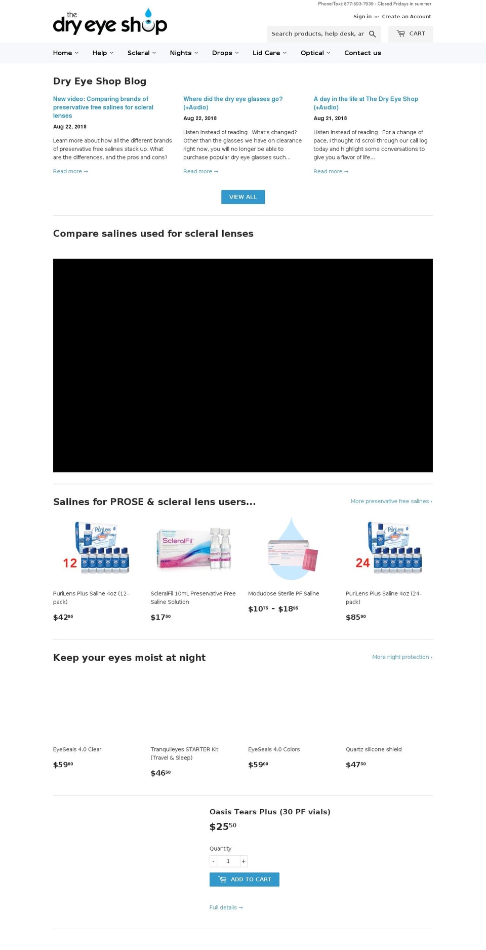 dryeyeshop.com shopify website screenshot