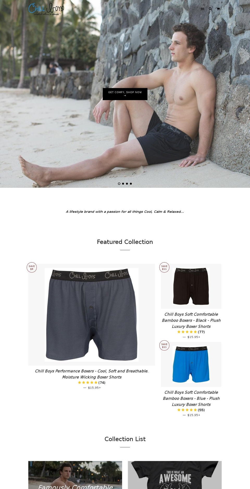 dryfitboxers.com — Shopify storefront screenshot