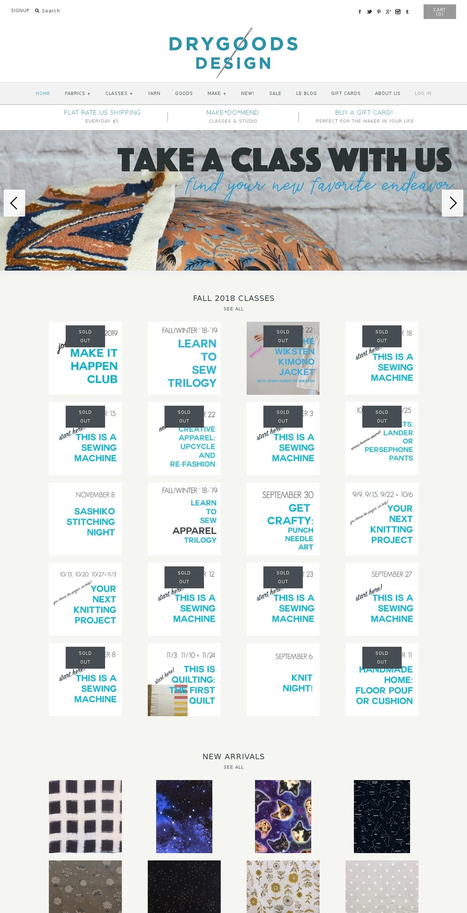drygoods-design.com — Shopify storefront screenshot