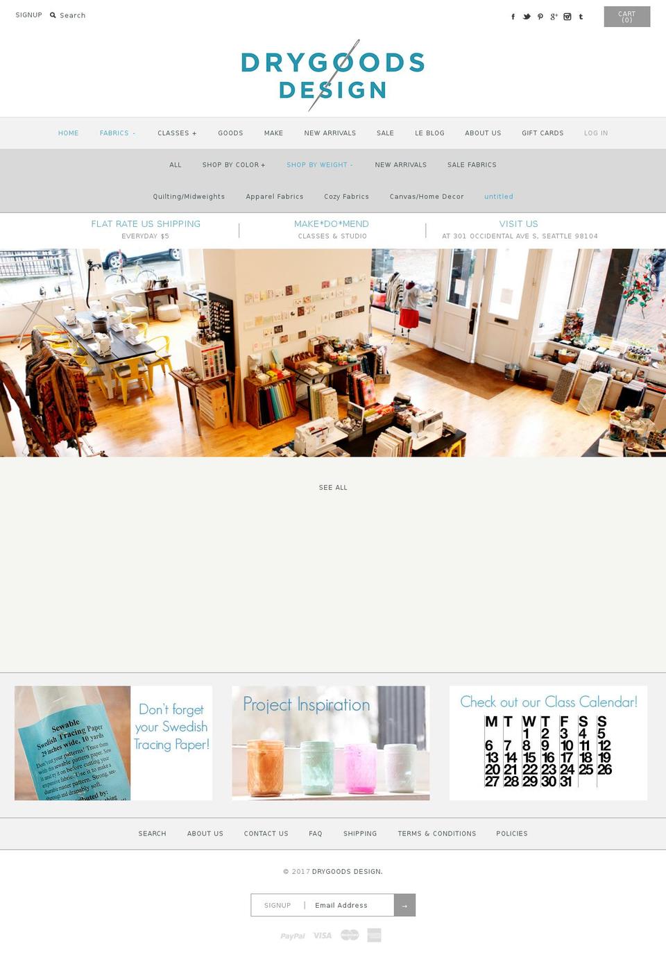 drygoodsdesignonline.com shopify website screenshot