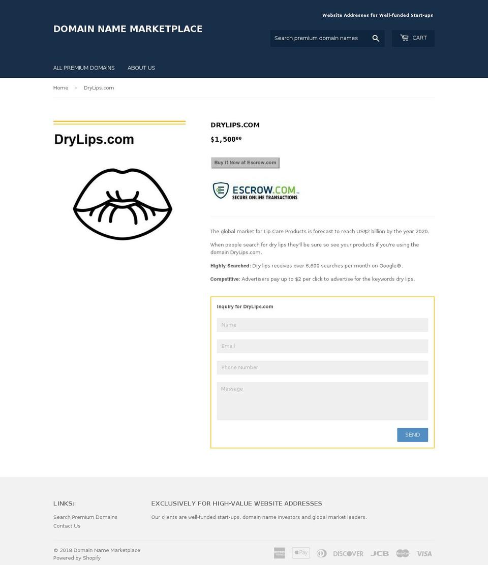 drylips.com — Shopify storefront screenshot