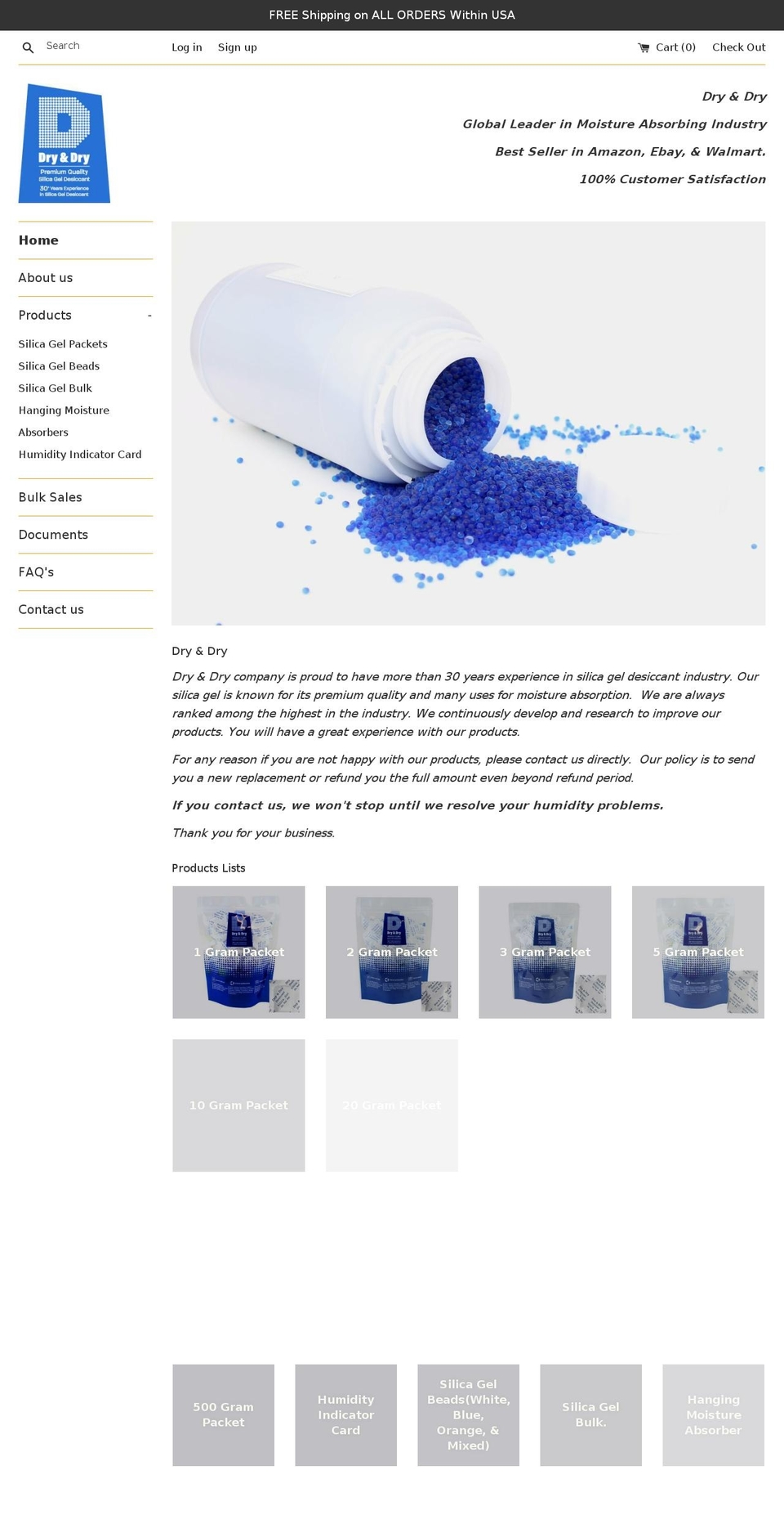 dryndry.com shopify website screenshot