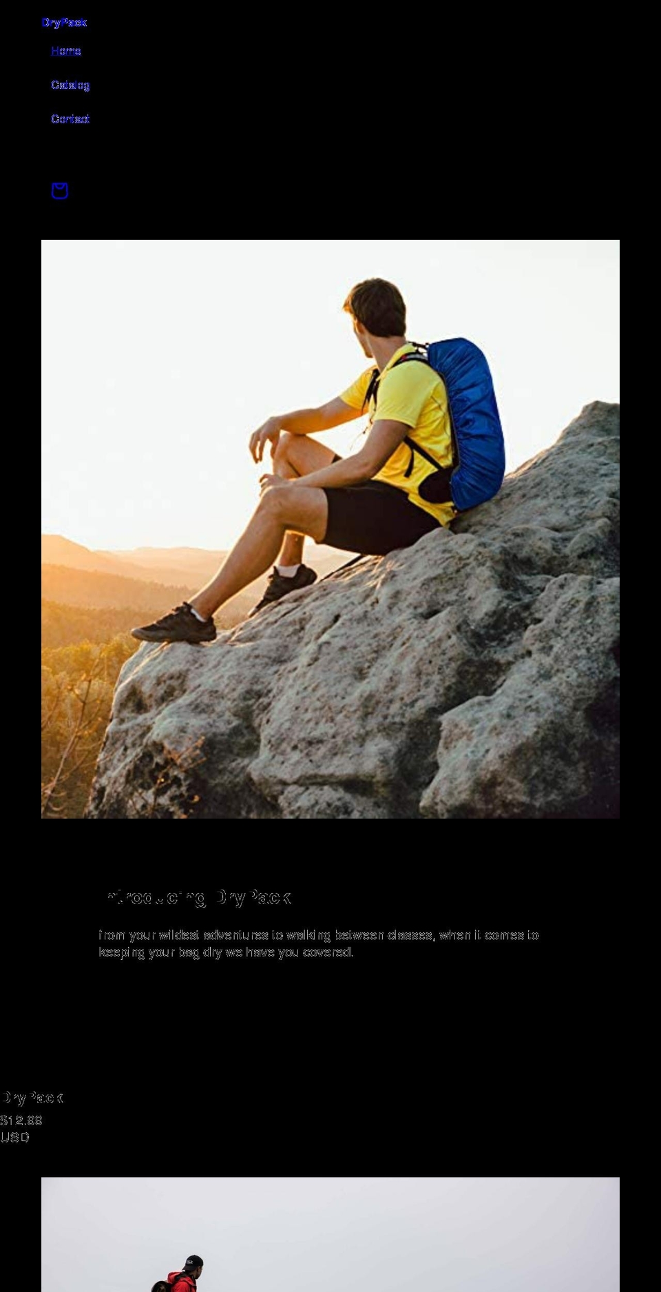drypack.org shopify website screenshot