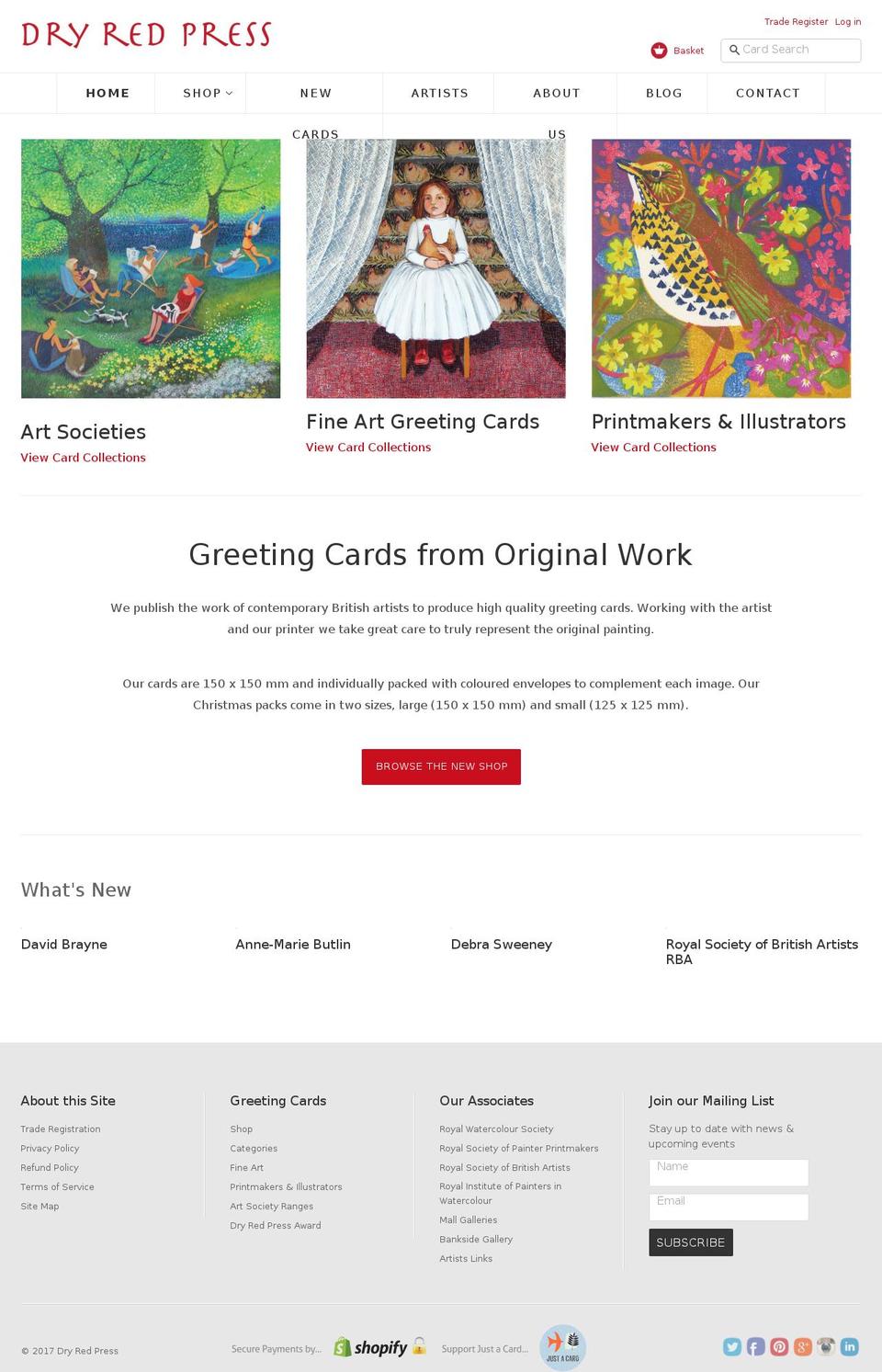 dryredpress.com shopify website screenshot