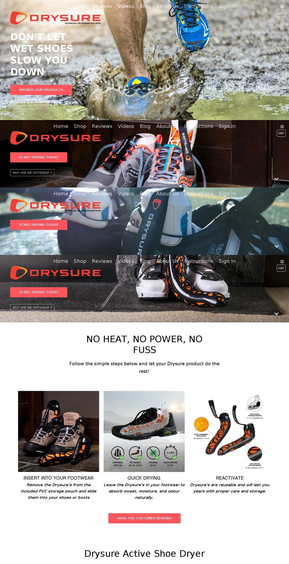 drysure.co shopify website screenshot