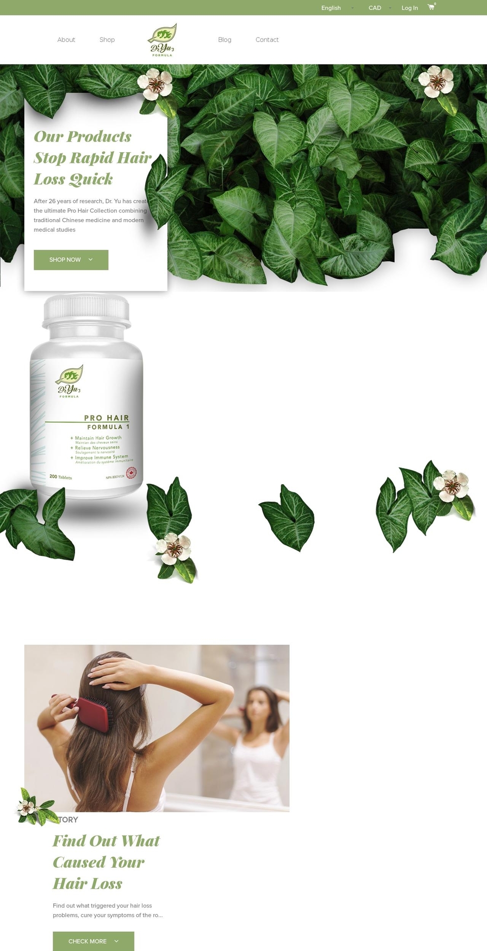 dryusformula.com shopify website screenshot
