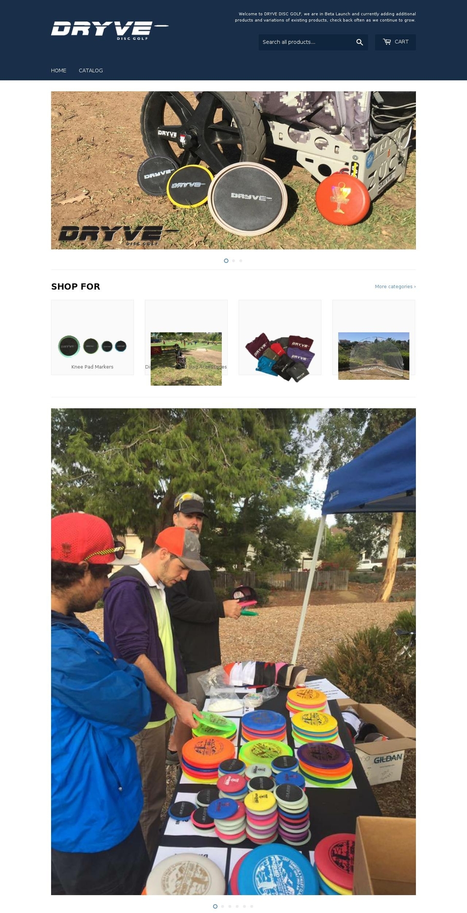 dryvediscgolf.com shopify website screenshot