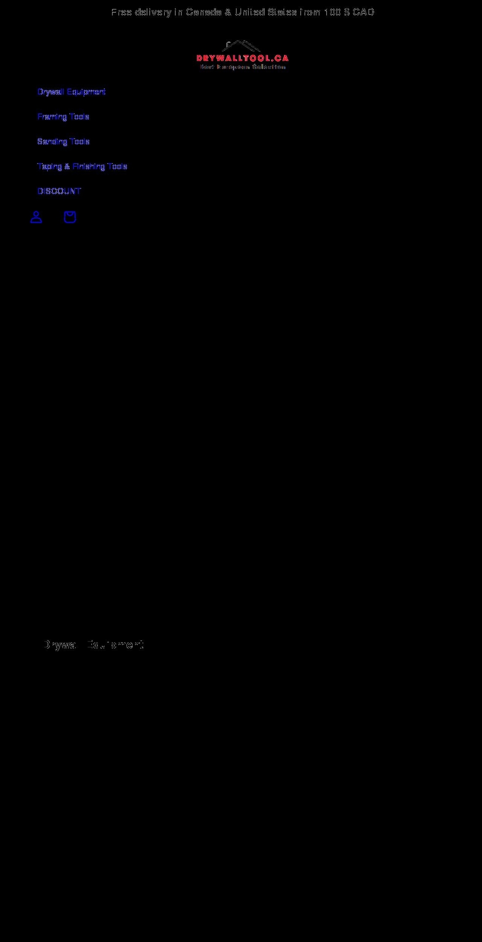 drywalltool.ca shopify website screenshot