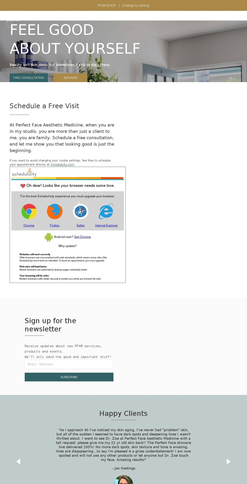 Perfect Face La Jolla Shopify theme site example drzoemd.com