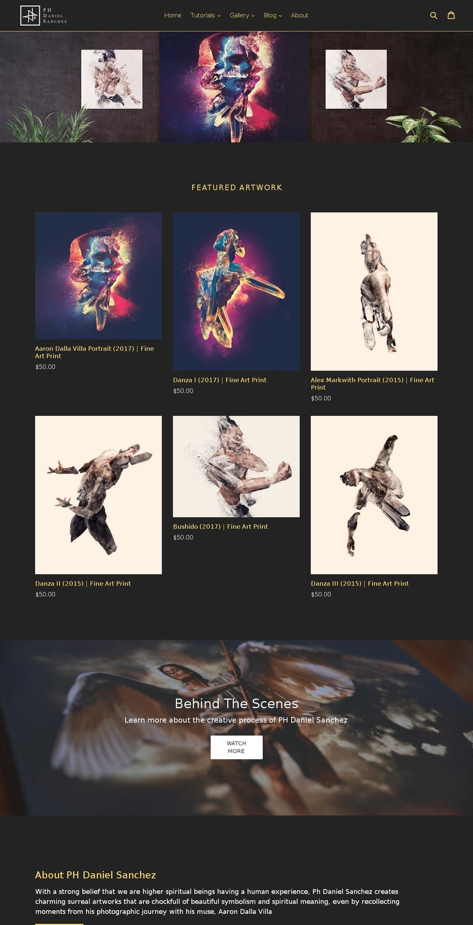 dsanchezphoto.com shopify website screenshot