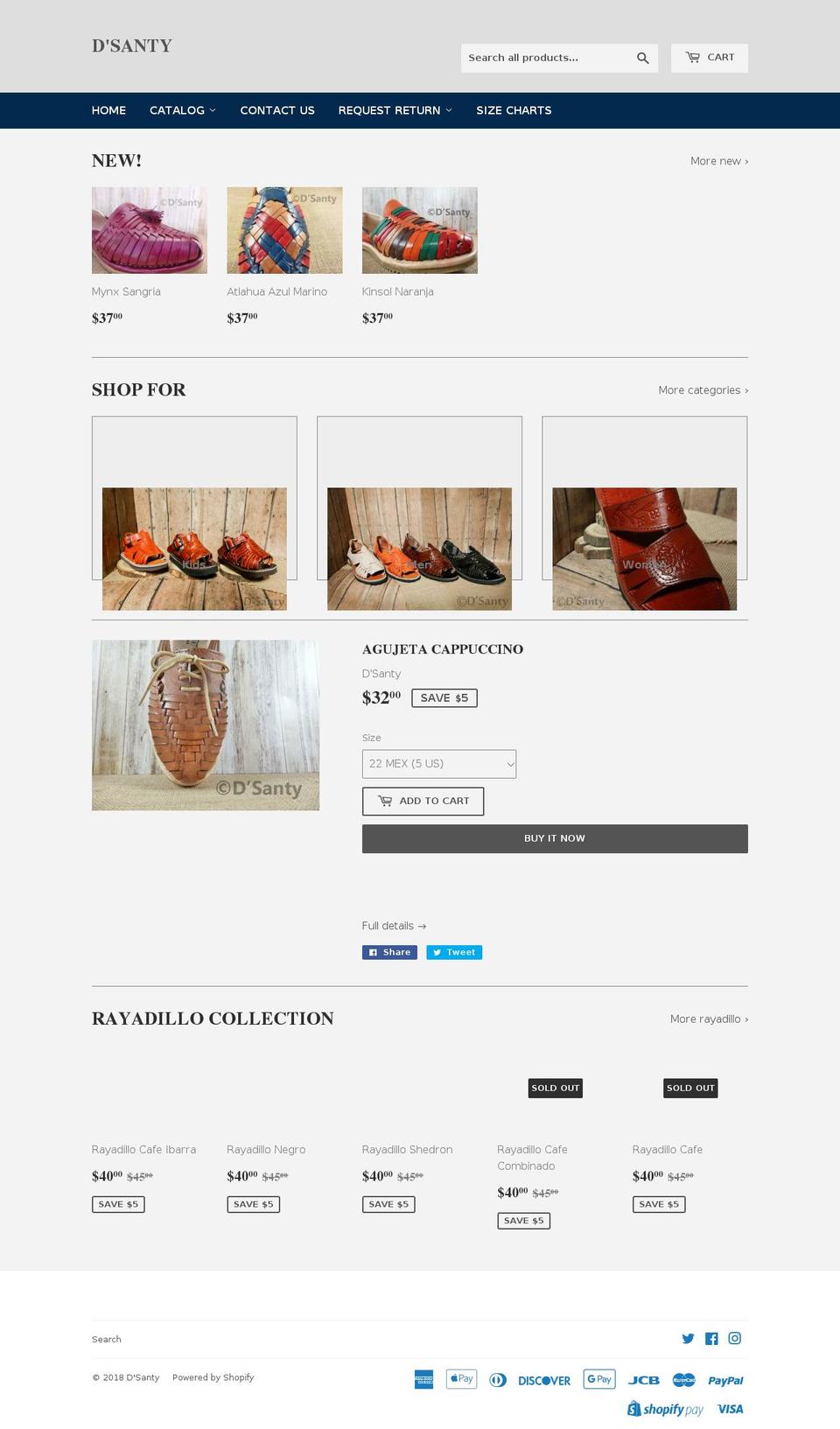 dsantylv.com shopify website screenshot