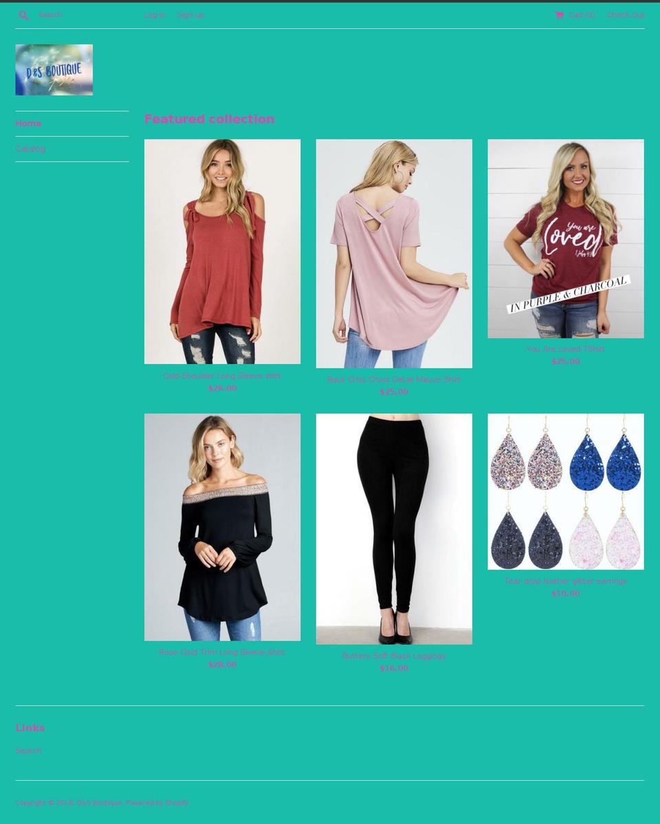 dsclothingboutique.com — Shopify storefront screenshot