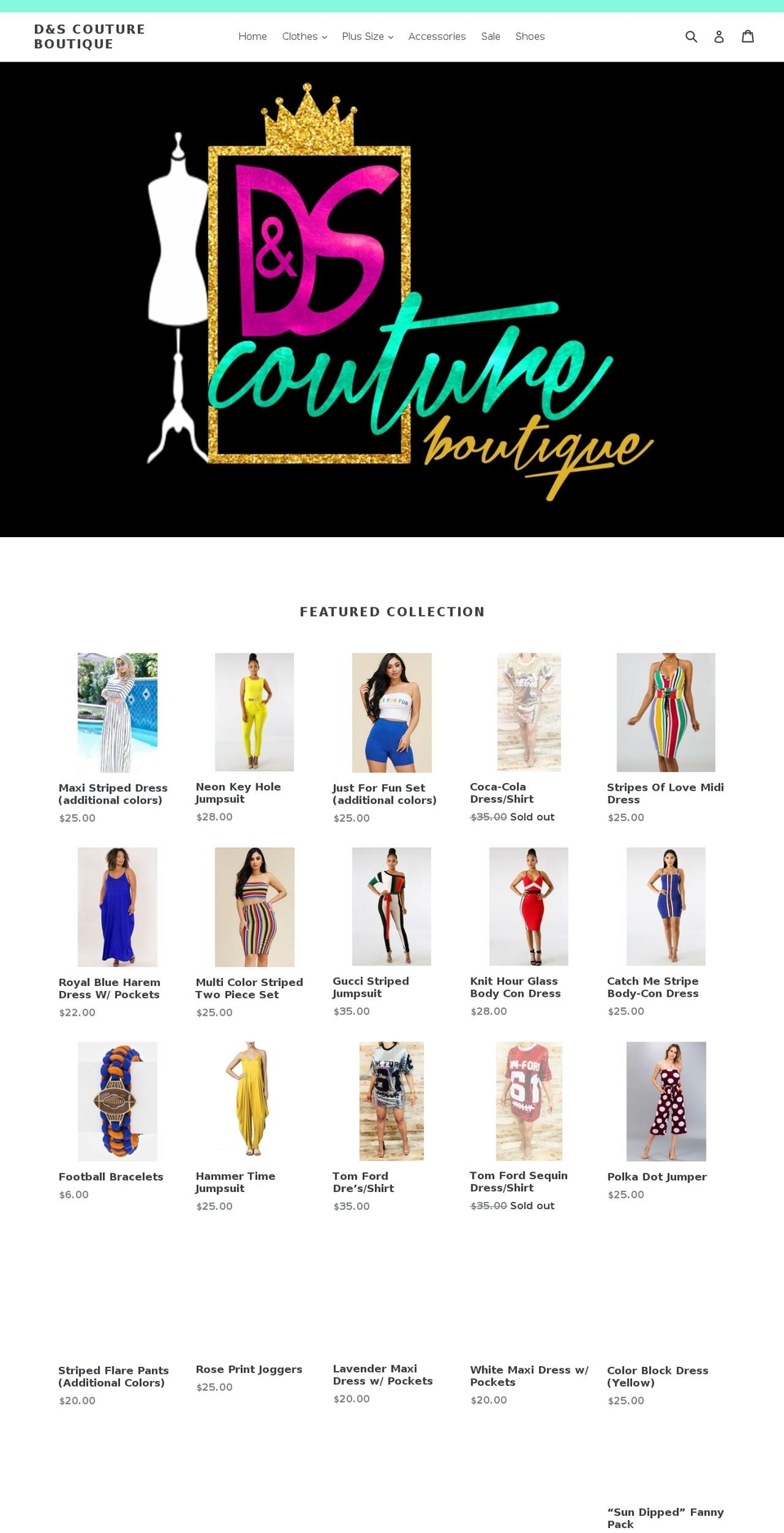 dscoutureboutique.com — Shopify storefront screenshot
