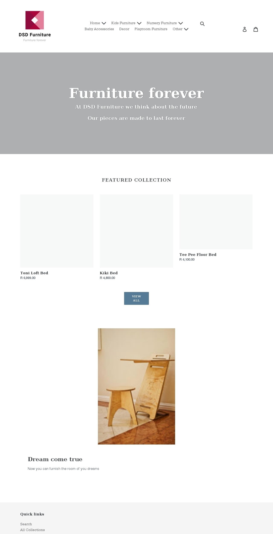 dsd-furniture.myshopify.com shopify website screenshot