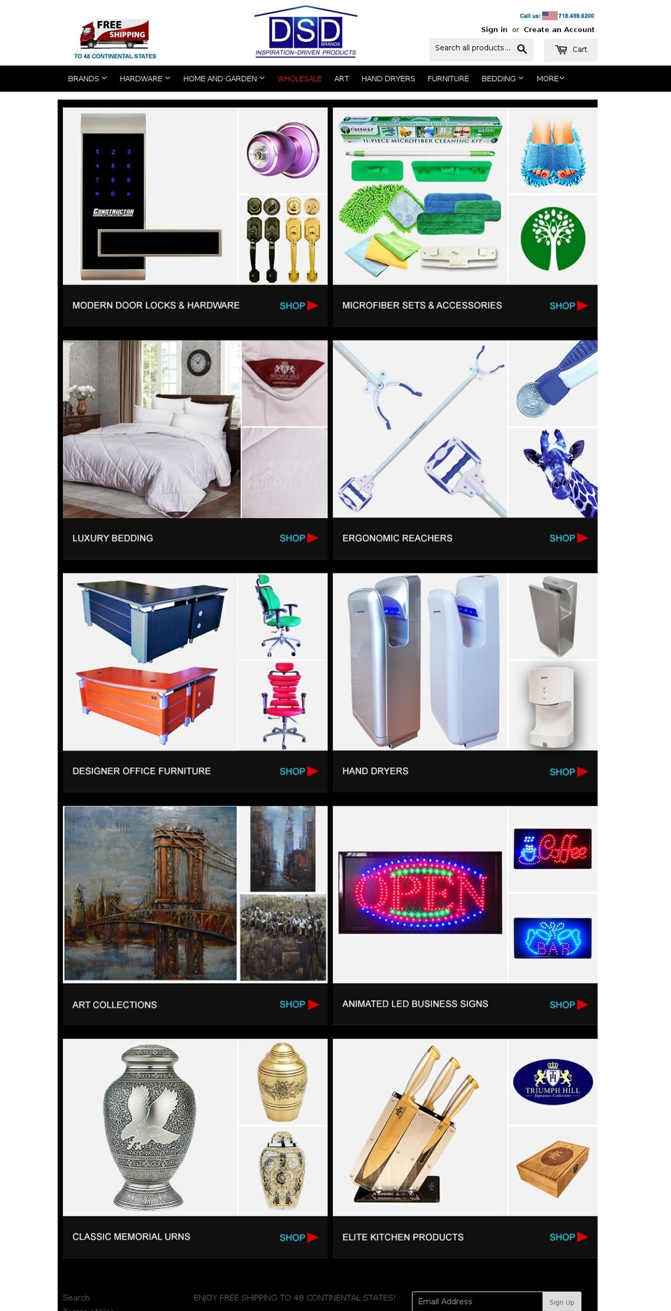 dsdbrands.com shopify website screenshot