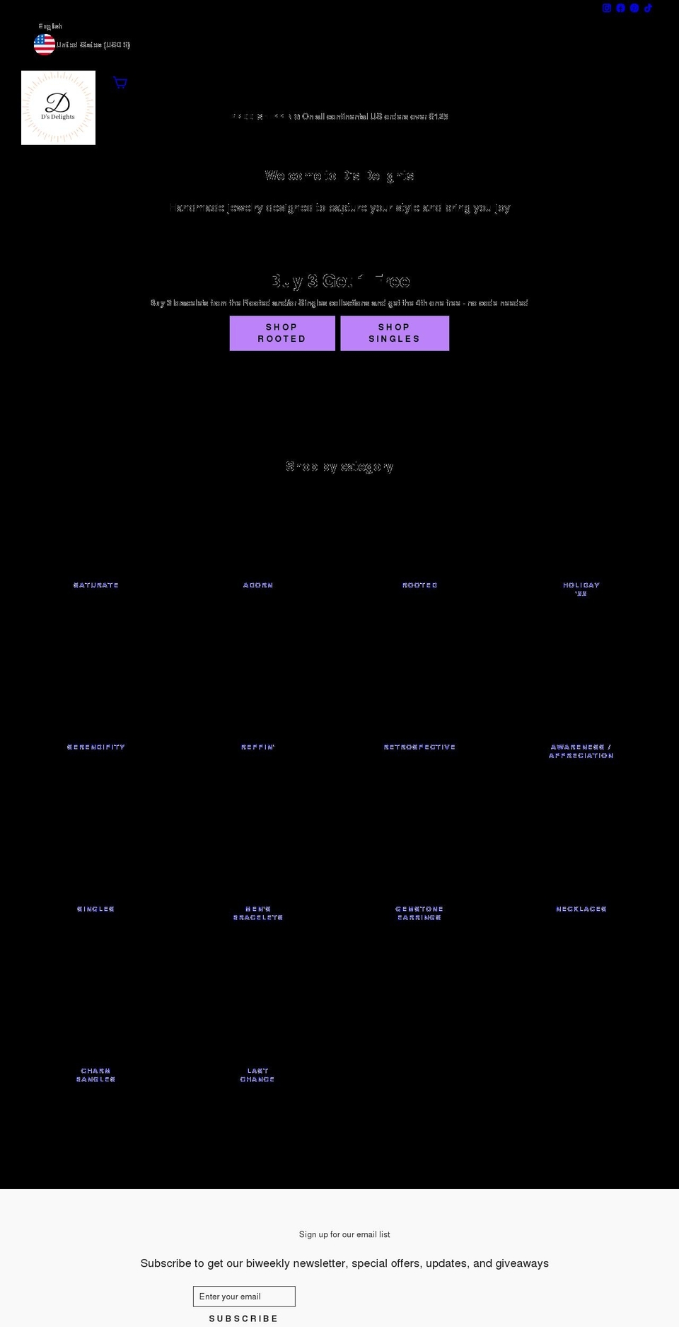 dsdelightsbklyn.com shopify website screenshot