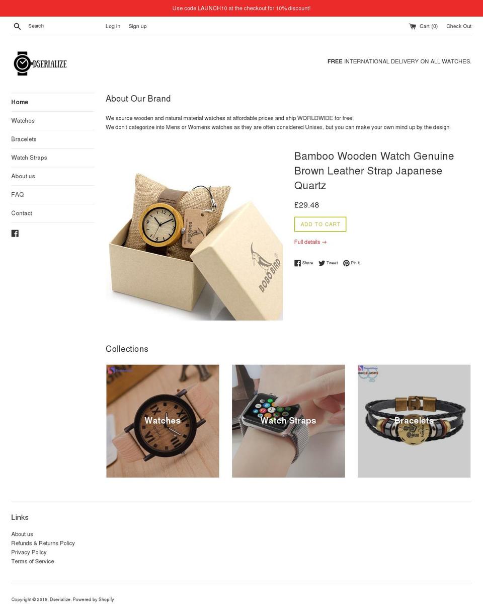 dserialize.com — Shopify storefront screenshot