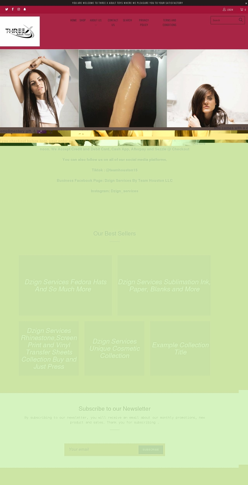 dservicesbyteamhouston.com shopify website screenshot
