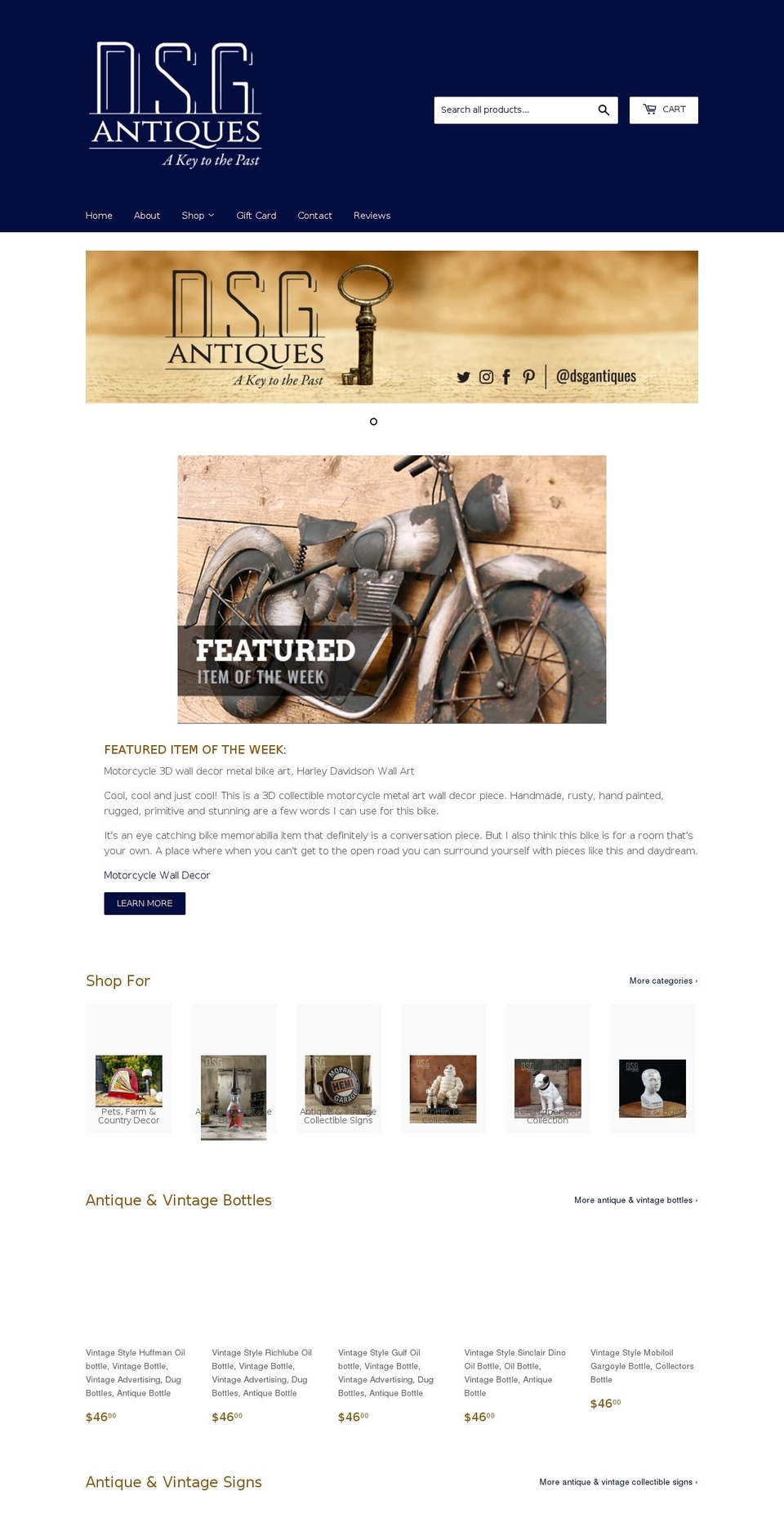 dsgantiques.com — Shopify storefront screenshot