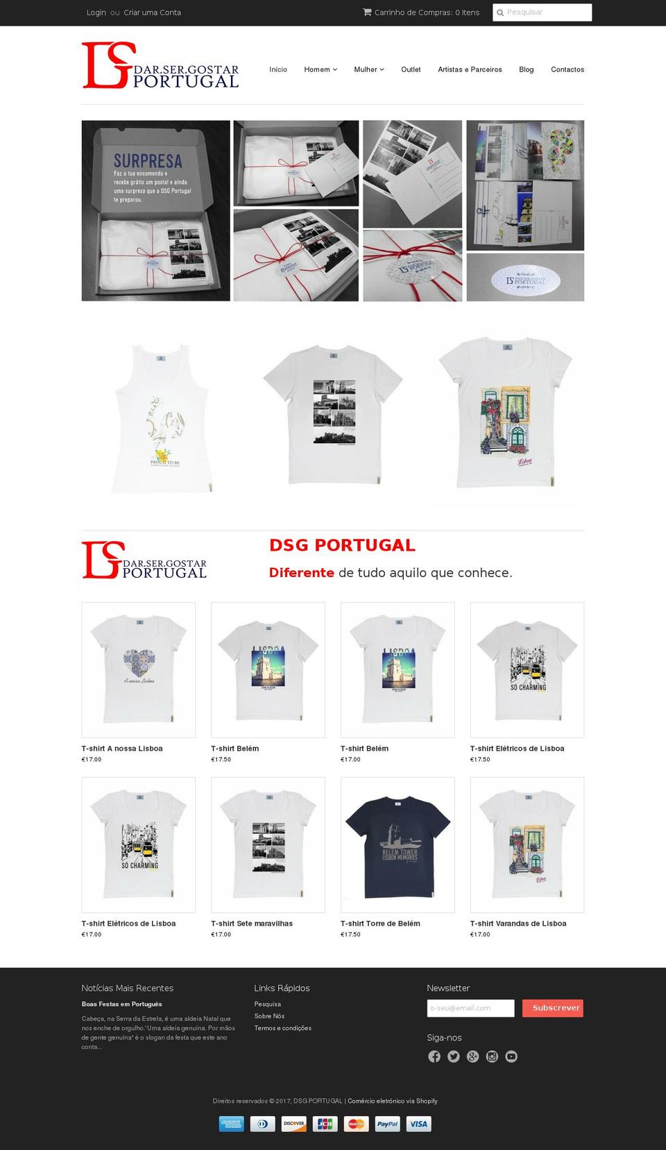 dsgportugal.com shopify website screenshot