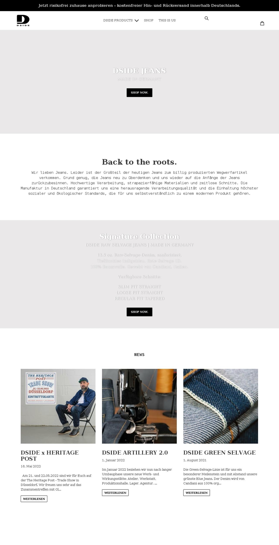 dside-products.com shopify website screenshot