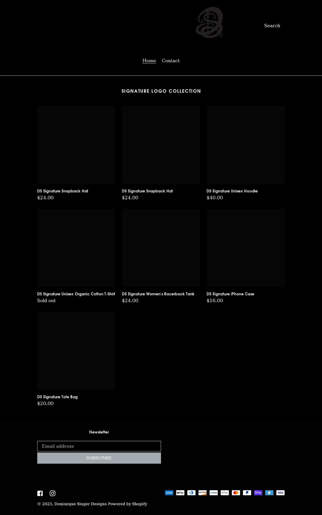 dsingerdesigns.com shopify website screenshot