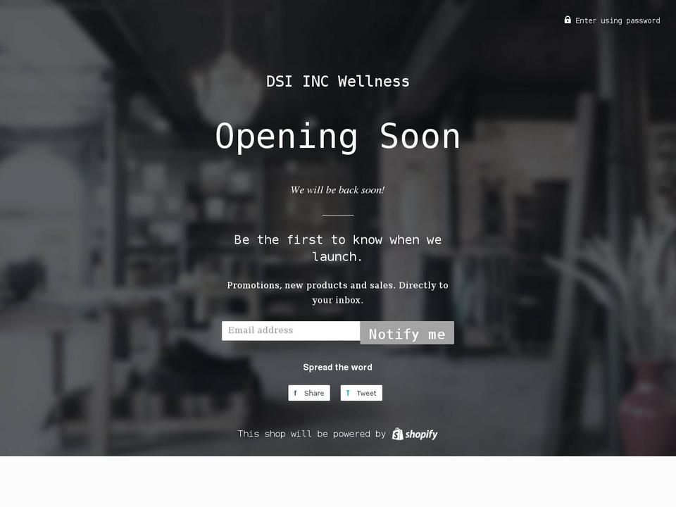 dsiwellness.com shopify website screenshot