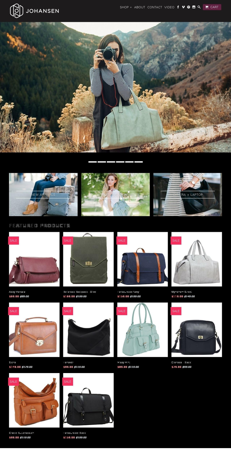 dslrbags.com — Shopify storefront screenshot