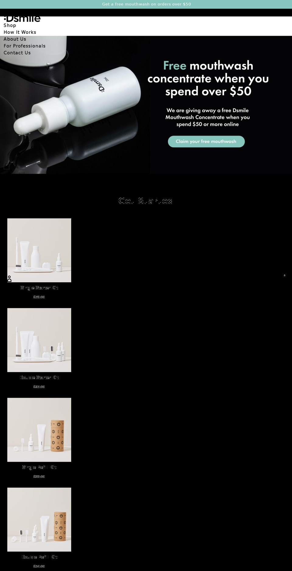 dsmile.com shopify website screenshot