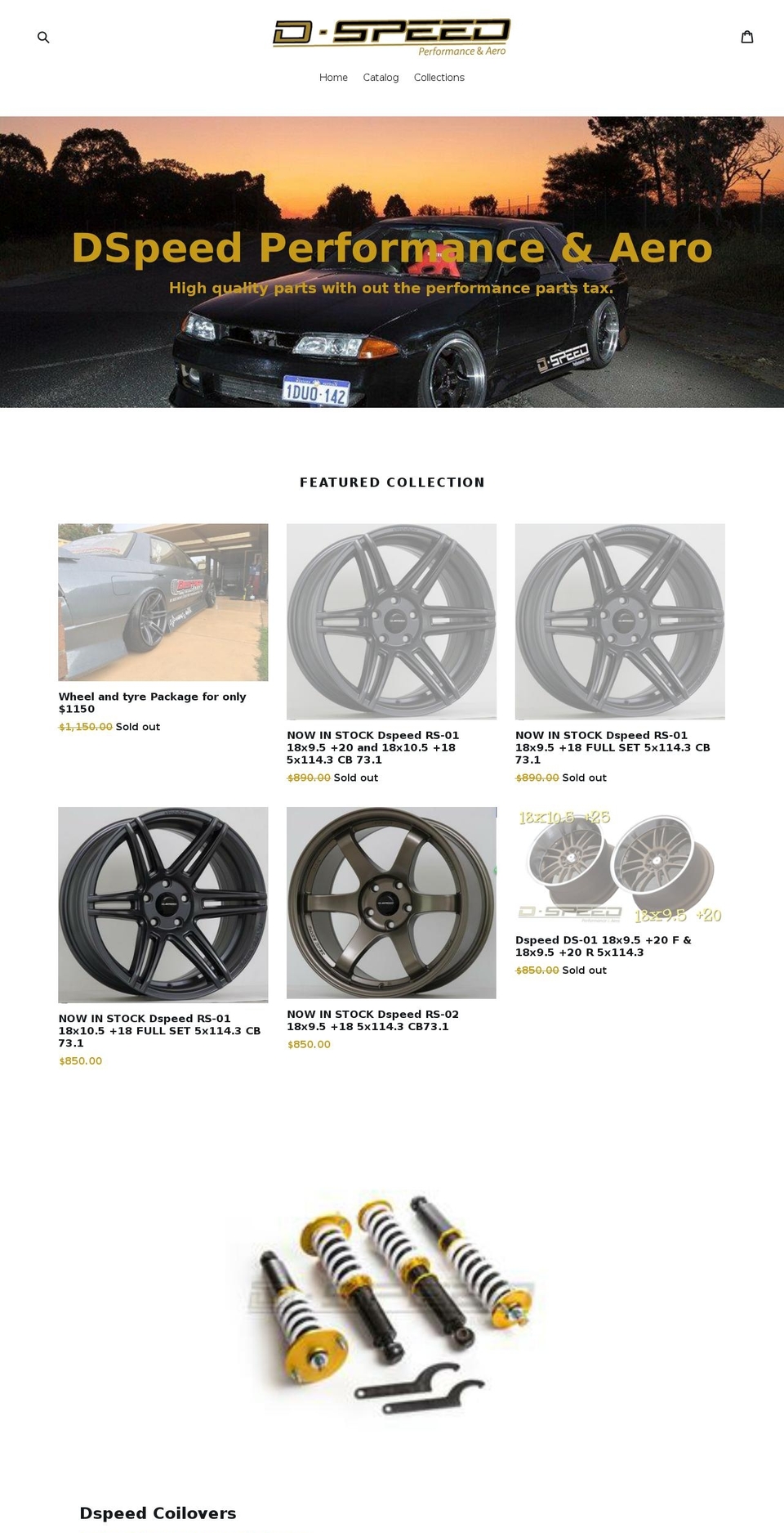 dspeed.com.au shopify website screenshot