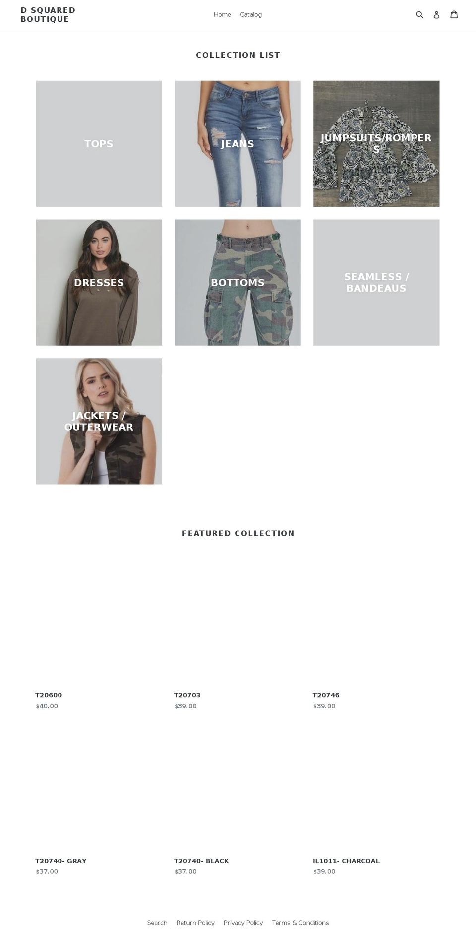 dsquaredny.com — Shopify storefront screenshot