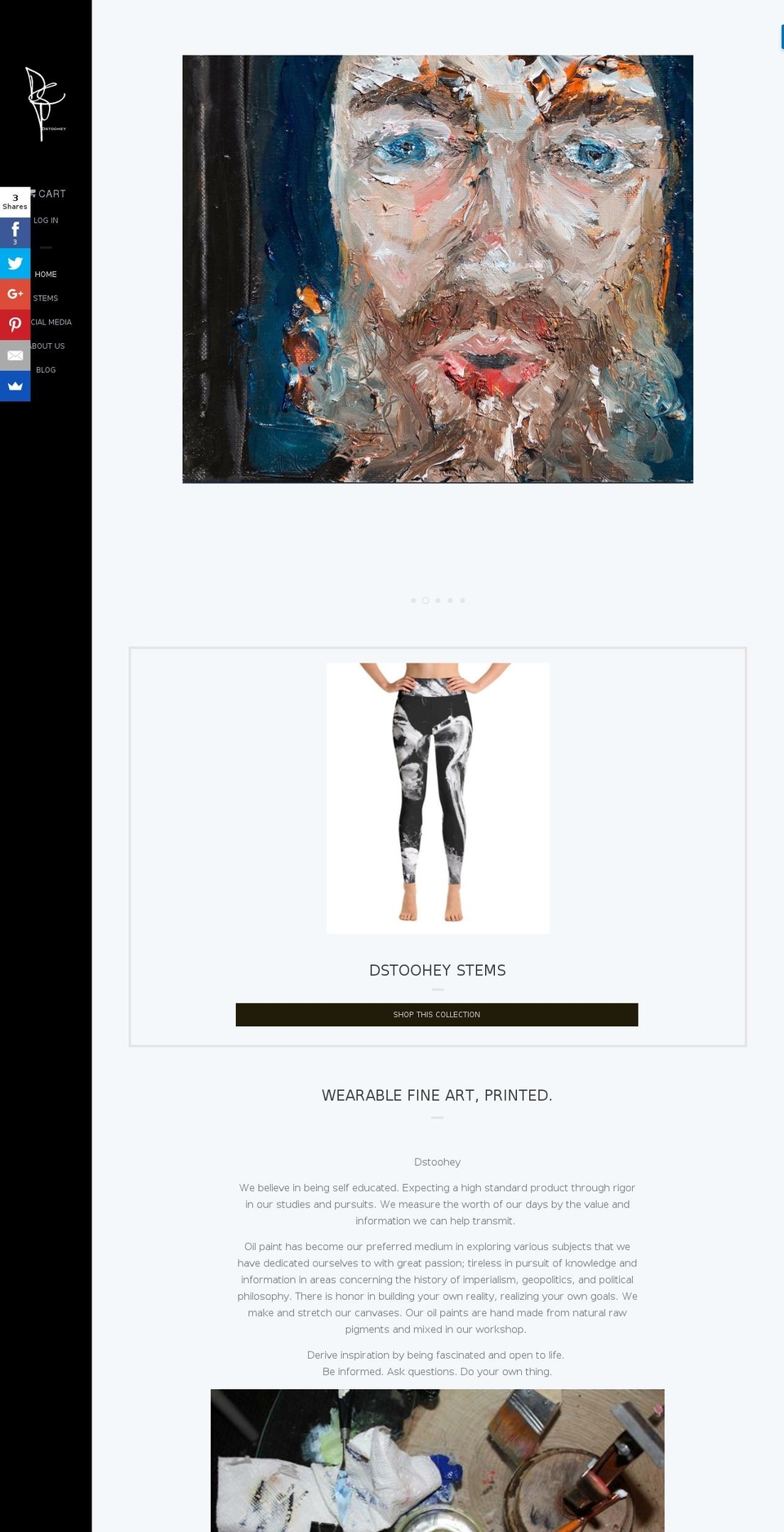 dstoohey.com shopify website screenshot