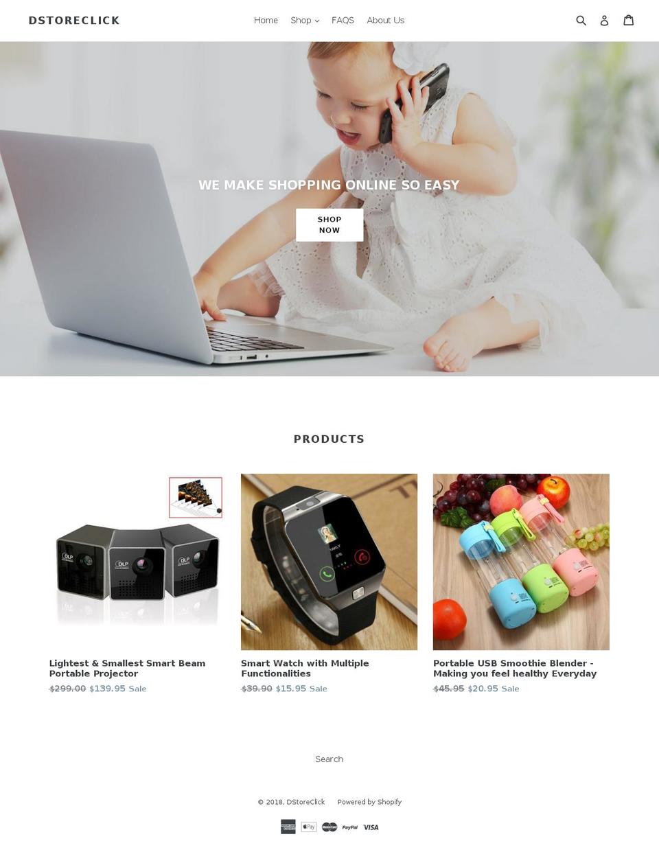 dstoreclick.com — Shopify storefront screenshot
