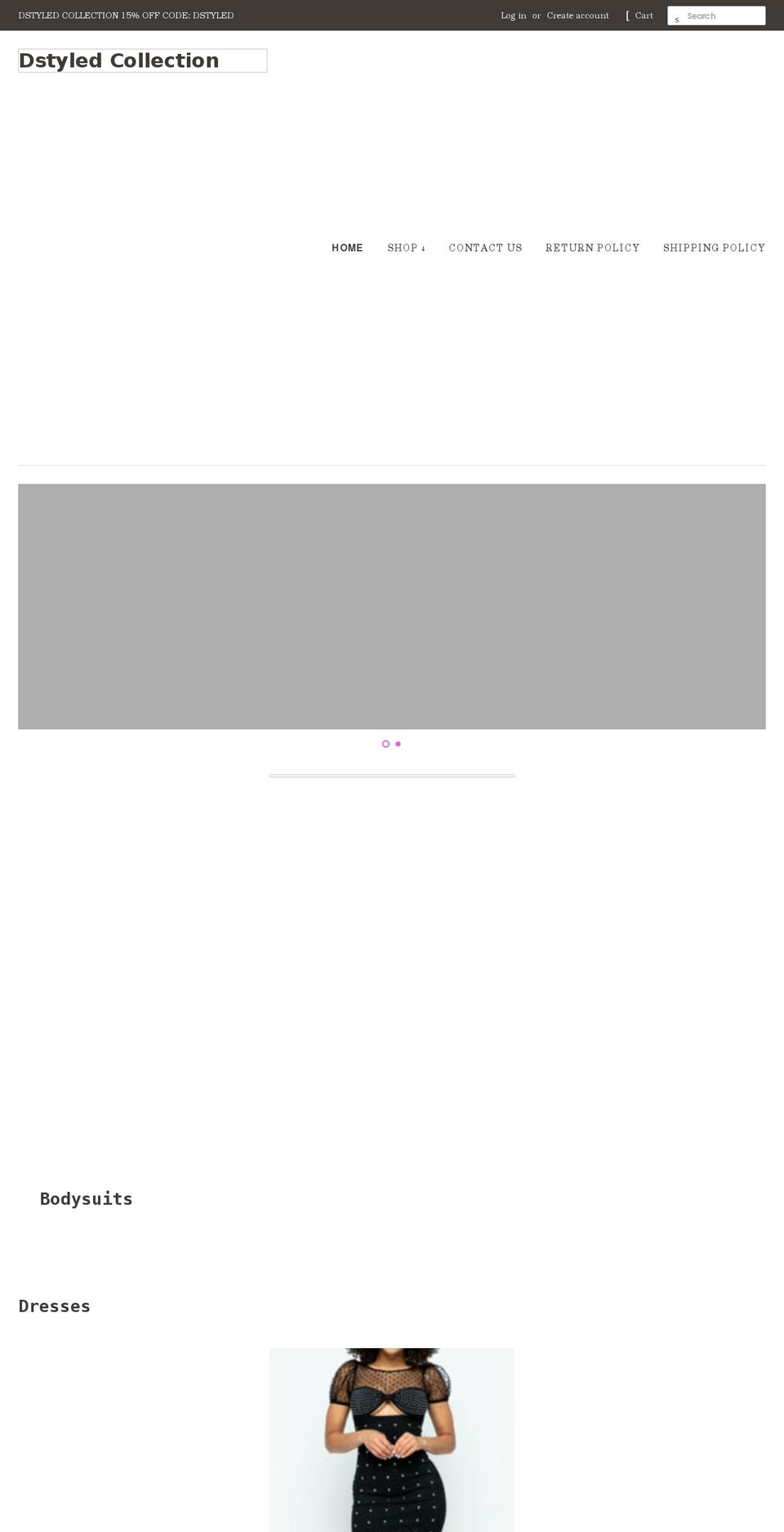 dstyledcollection.com shopify website screenshot
