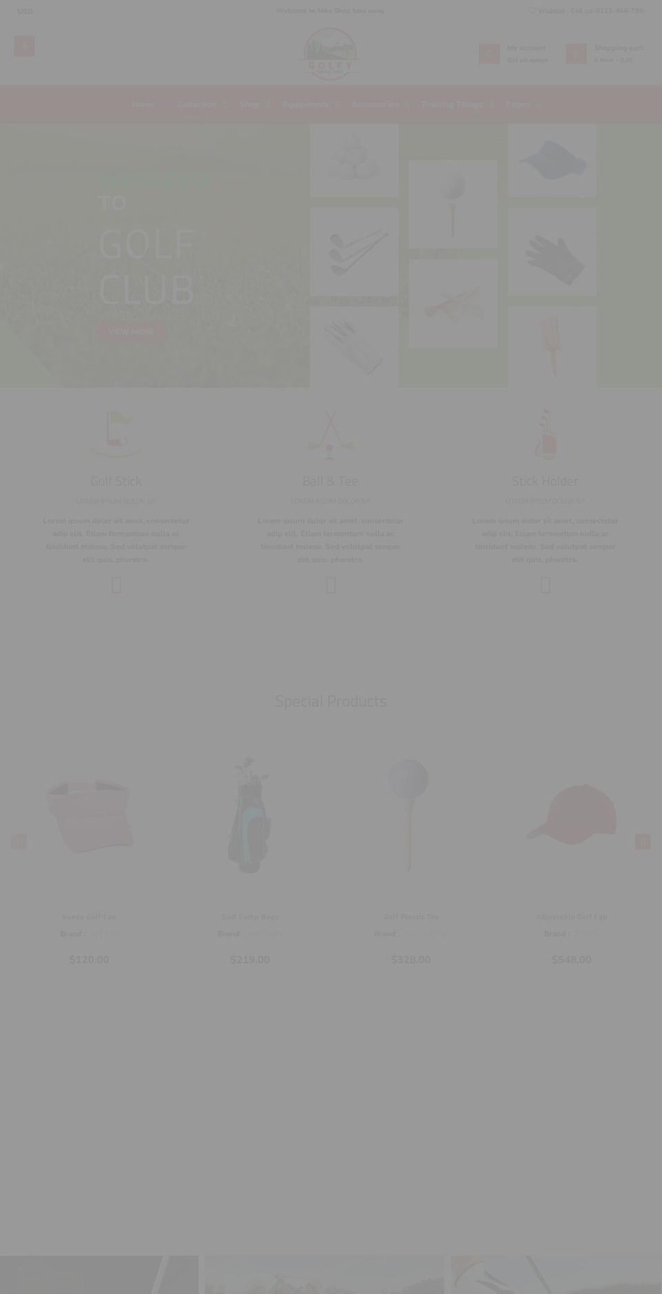 dt-golf.myshopify.com shopify website screenshot