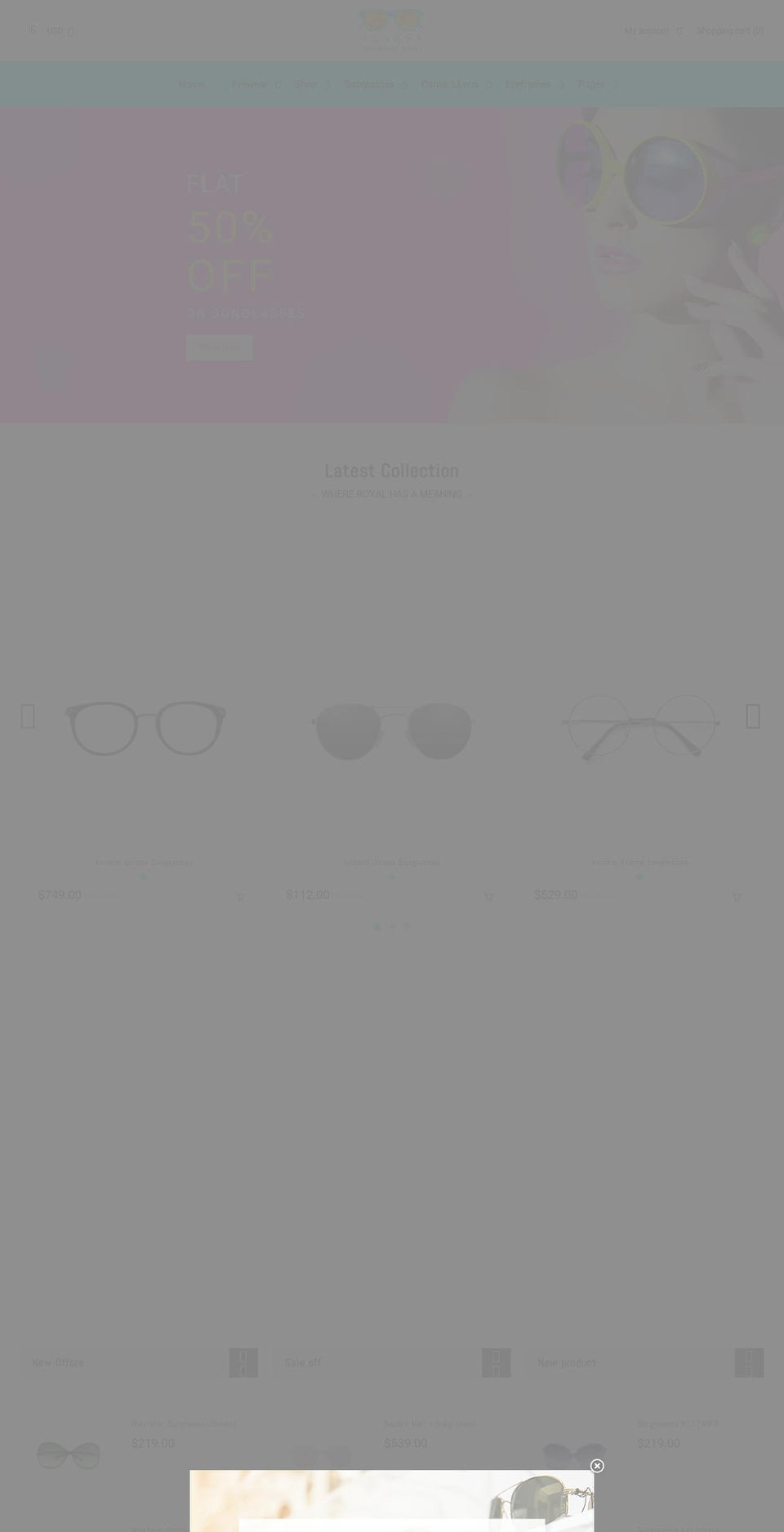 dt-sunglass.myshopify.com shopify website screenshot