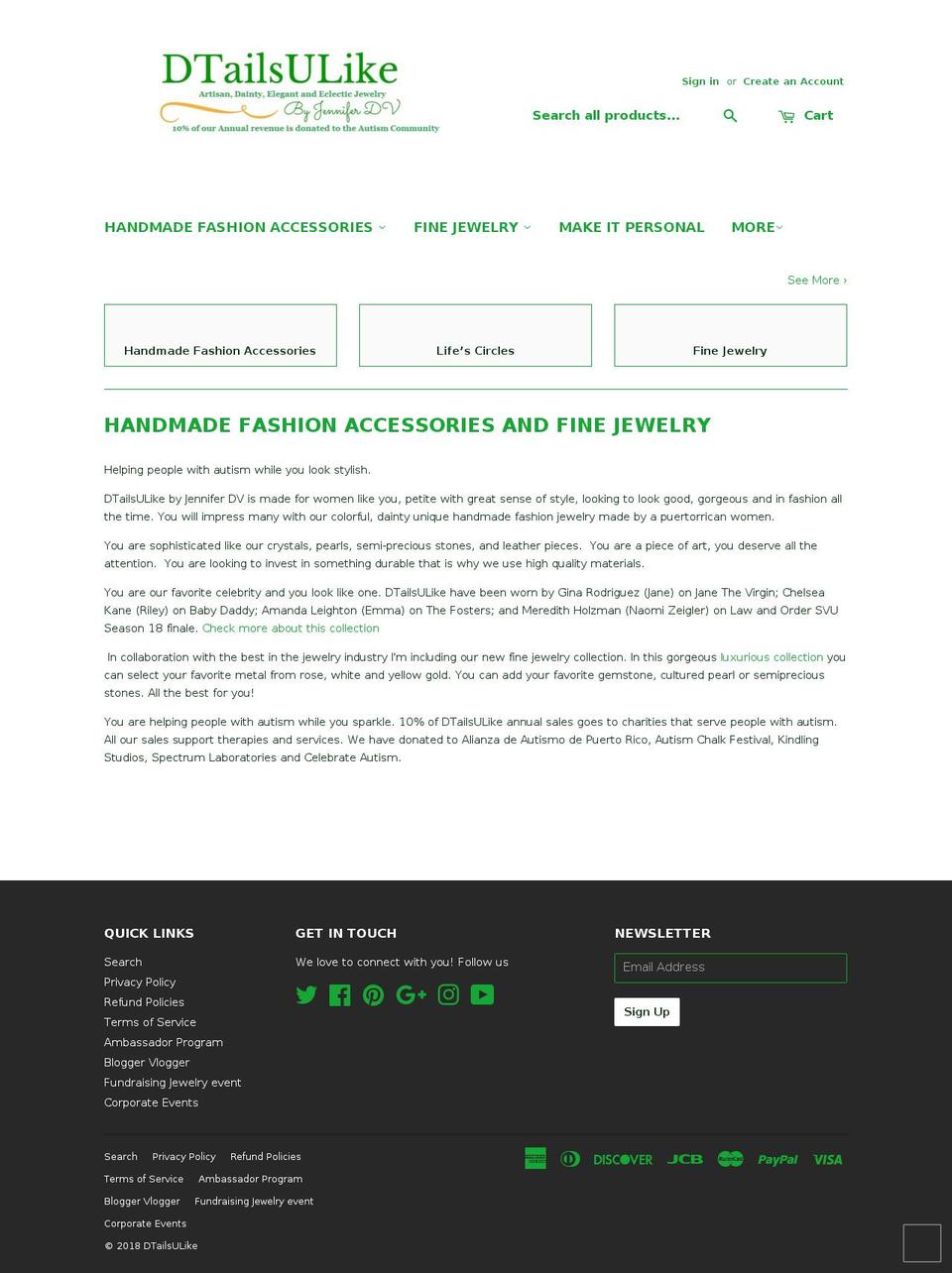 dtailsulike.com — Shopify storefront screenshot