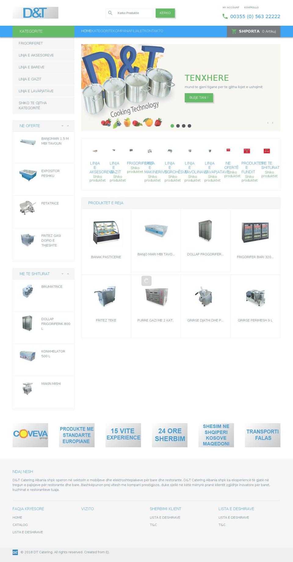 dtalbania.com shopify website screenshot