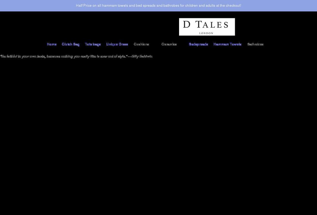 dtaleslondon.com shopify website screenshot
