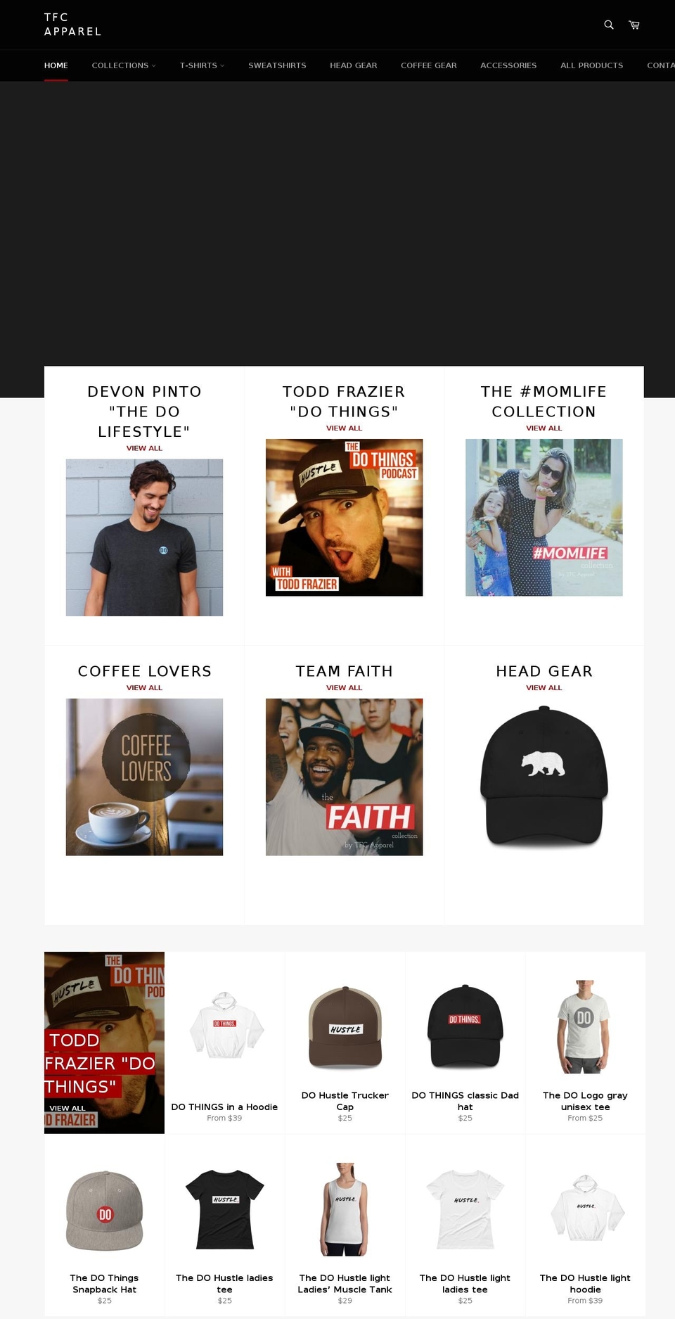 dtapparel.com — Shopify storefront screenshot