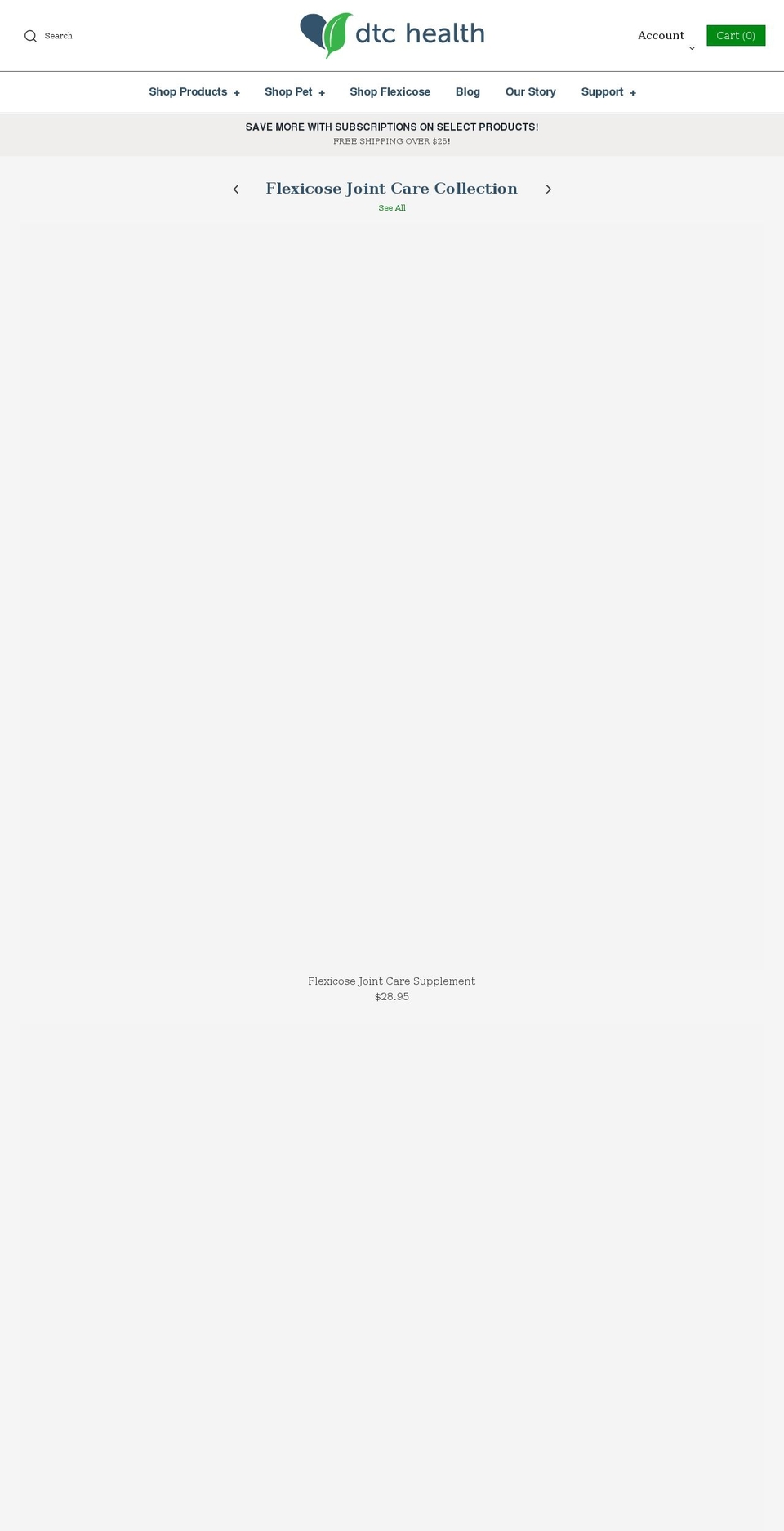 dtchealth.com shopify website screenshot