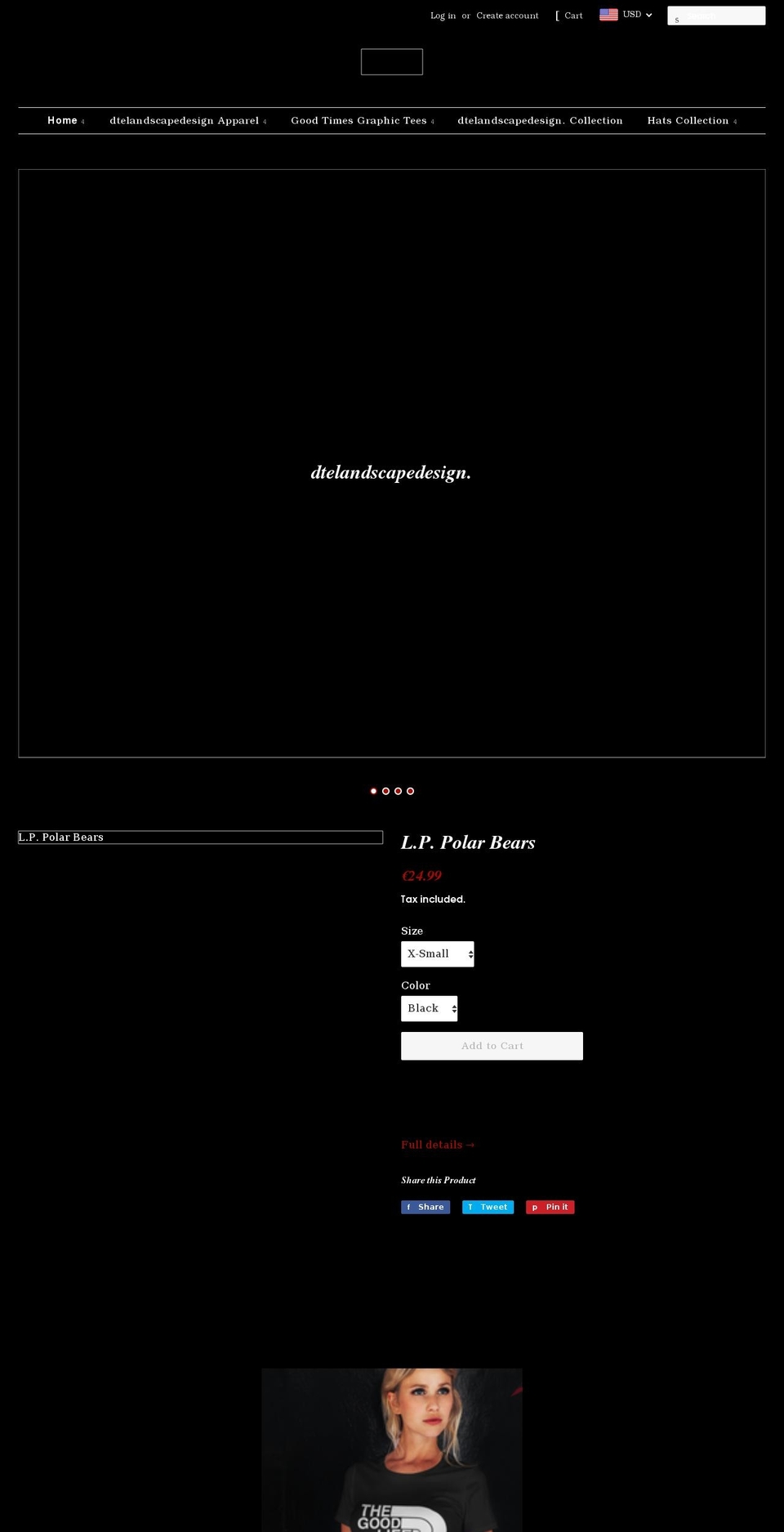 dtelandscapedesign.com shopify website screenshot