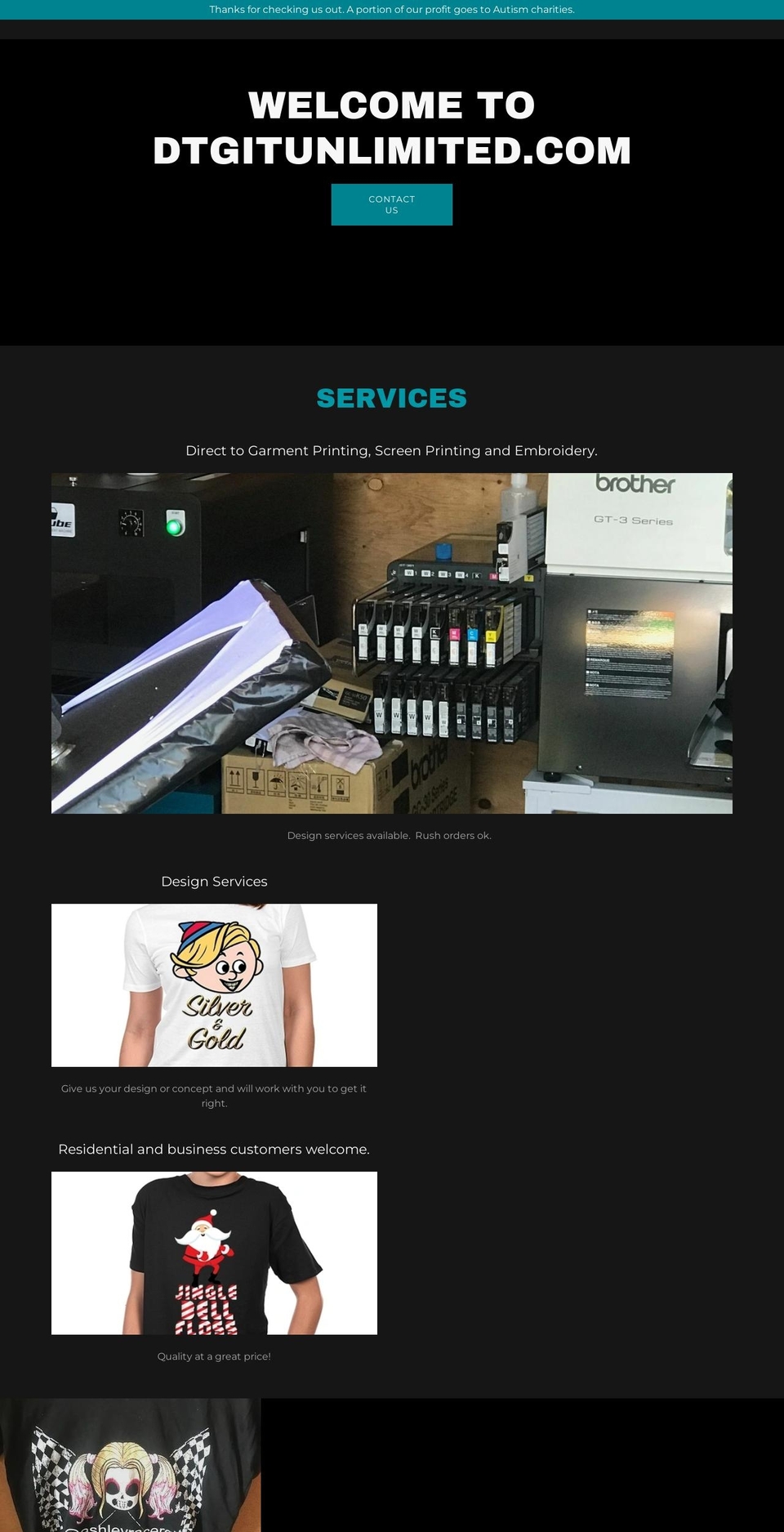 dtgitunlimited.com — Shopify storefront screenshot