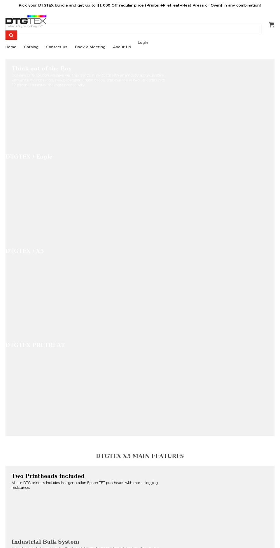 dtgtex.com shopify website screenshot