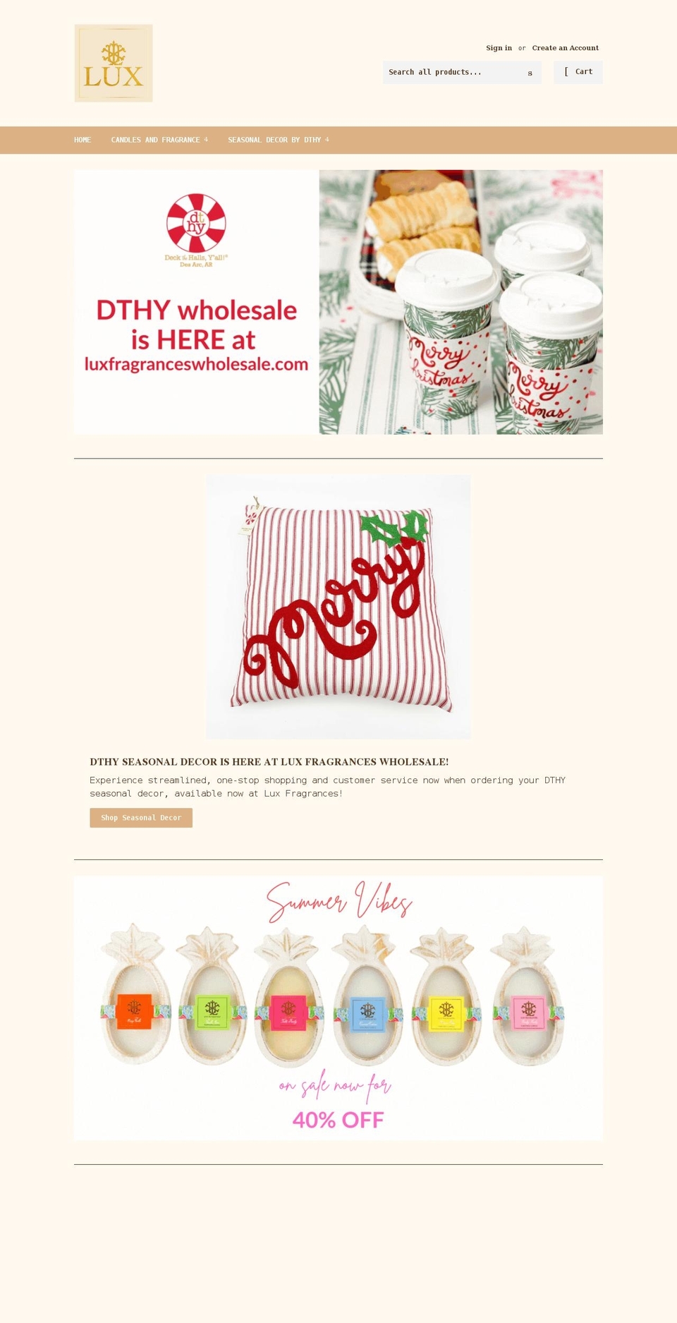 dthywholesale.com shopify website screenshot