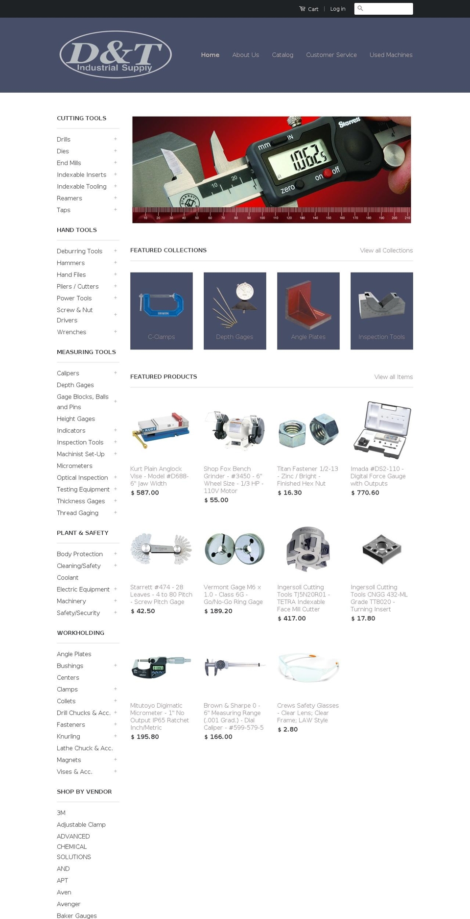 dtindustrialsupply.com shopify website screenshot