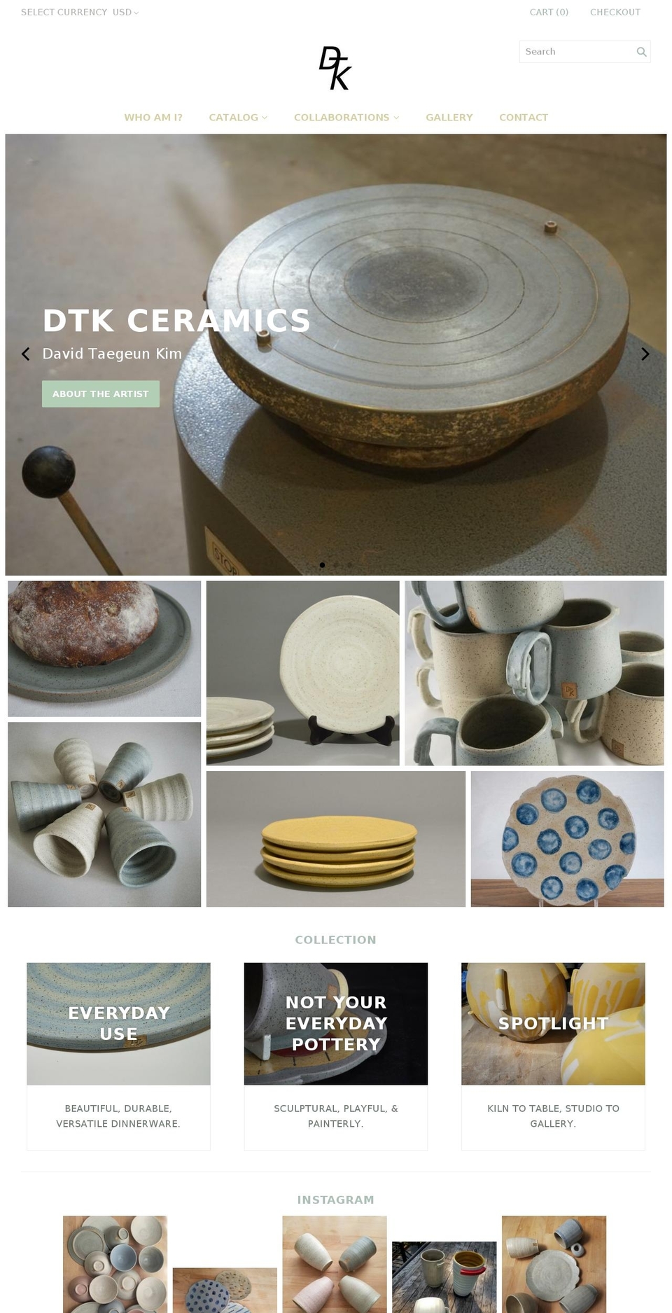 dtkceramics.com shopify website screenshot