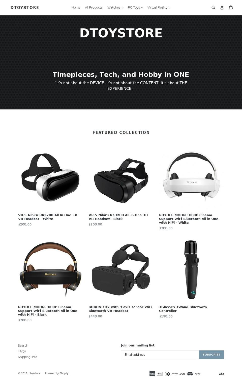 dtoystore.com — Shopify storefront screenshot