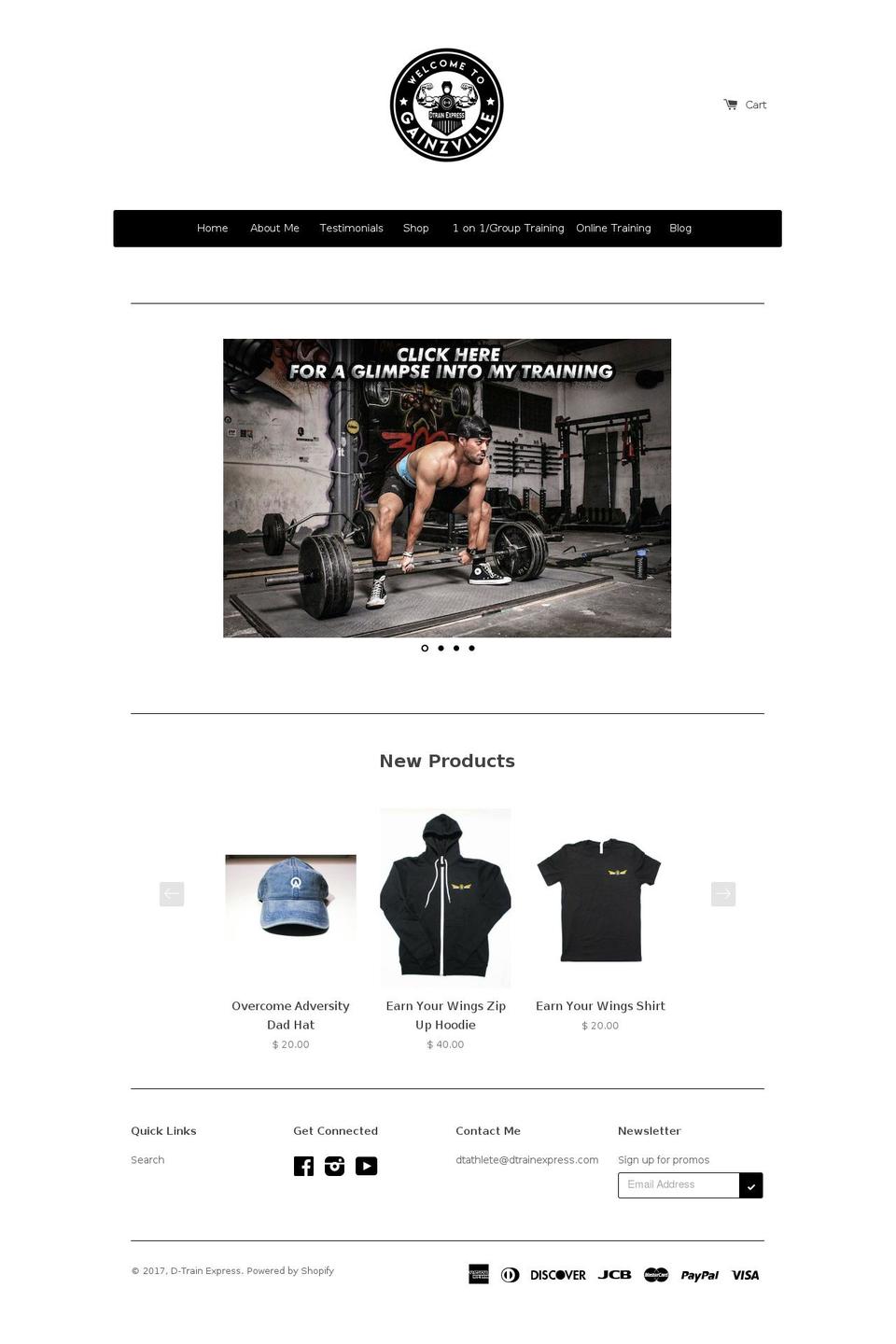 dtrainexpress.com shopify website screenshot